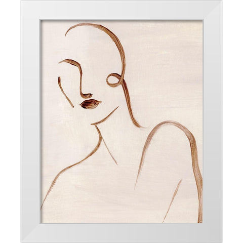 Femme Sketch I White Modern Wood Framed Art Print by Popp, Grace