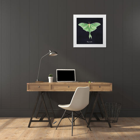 Luna Moth I White Modern Wood Framed Art Print by Popp, Grace