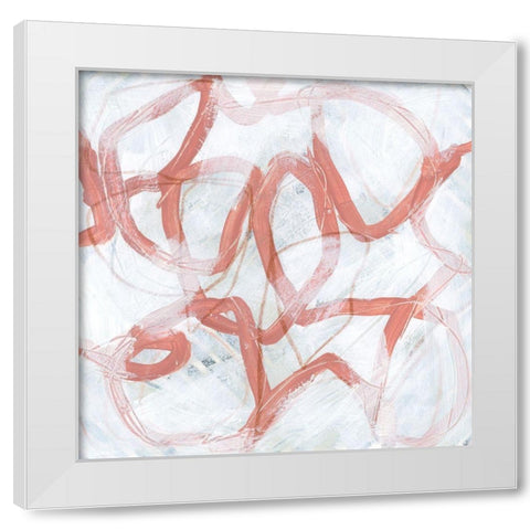 Rust Thread II White Modern Wood Framed Art Print by Vess, June Erica
