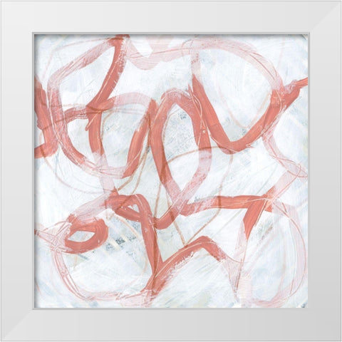 Rust Thread II White Modern Wood Framed Art Print by Vess, June Erica