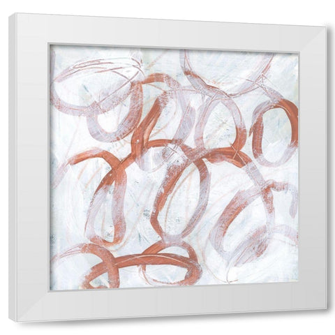 Rust Thread IV White Modern Wood Framed Art Print by Vess, June Erica