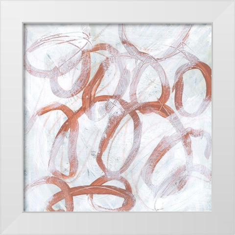 Rust Thread IV White Modern Wood Framed Art Print by Vess, June Erica