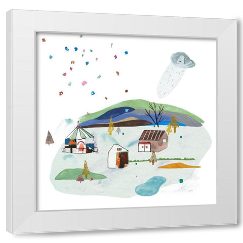 The Valley Playground I White Modern Wood Framed Art Print by Wang, Melissa