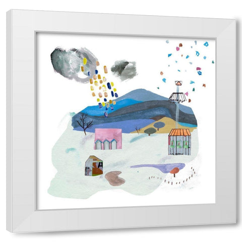 The Valley Playground II White Modern Wood Framed Art Print by Wang, Melissa