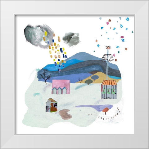 The Valley Playground II White Modern Wood Framed Art Print by Wang, Melissa