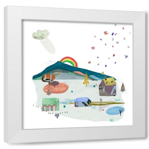 The Valley Playground III White Modern Wood Framed Art Print by Wang, Melissa