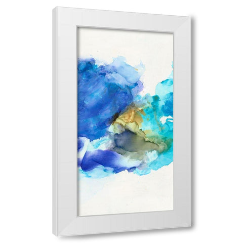 Waterscape II White Modern Wood Framed Art Print by Combs, Joyce