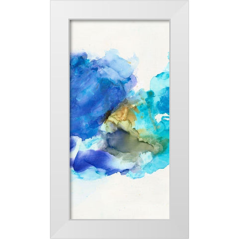 Waterscape II White Modern Wood Framed Art Print by Combs, Joyce