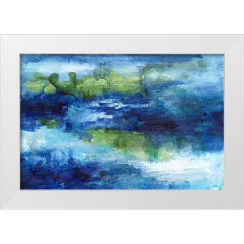 Drift I White Modern Wood Framed Art Print by Combs, Joyce