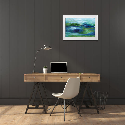 Drift II White Modern Wood Framed Art Print by Combs, Joyce