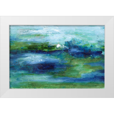 Drift II White Modern Wood Framed Art Print by Combs, Joyce