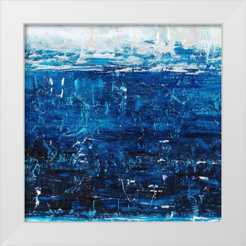 Deep Blue Sea I White Modern Wood Framed Art Print by Harper, Ethan