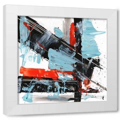 Missed Connection V White Modern Wood Framed Art Print by Harper, Ethan