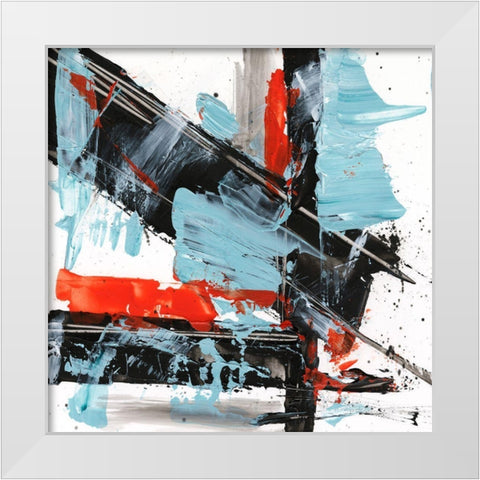 Missed Connection V White Modern Wood Framed Art Print by Harper, Ethan