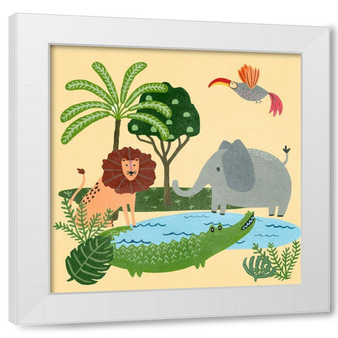 Lil Wild Ones I White Modern Wood Framed Art Print by Moore, Regina