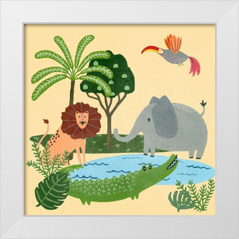 Lil Wild Ones I White Modern Wood Framed Art Print by Moore, Regina