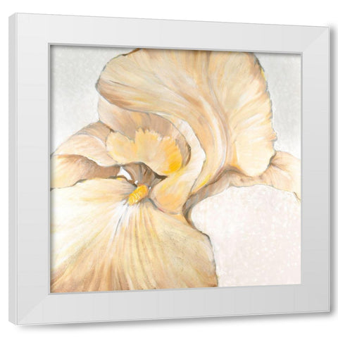 Iris Cream II White Modern Wood Framed Art Print by OToole, Tim