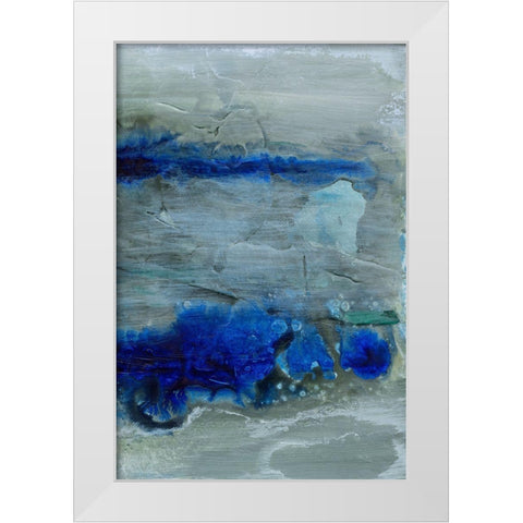 Blue Morning Tide II White Modern Wood Framed Art Print by Combs, Joyce
