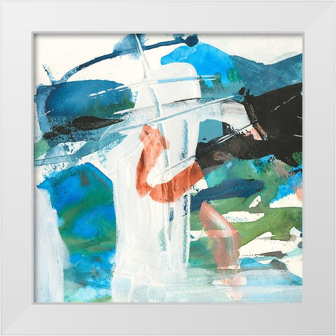 Motion II White Modern Wood Framed Art Print by Combs, Joyce