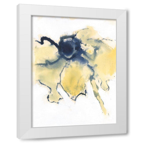 Blooms Taking Flight I White Modern Wood Framed Art Print by Combs, Joyce