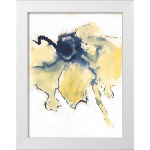 Blooms Taking Flight I White Modern Wood Framed Art Print by Combs, Joyce