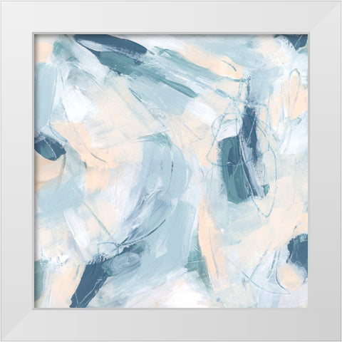 Candy Swirl I White Modern Wood Framed Art Print by Vess, June Erica