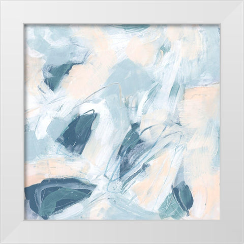 Candy Swirl II White Modern Wood Framed Art Print by Vess, June Erica