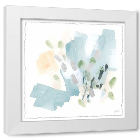 Pastel Integer III White Modern Wood Framed Art Print by Vess, June Erica