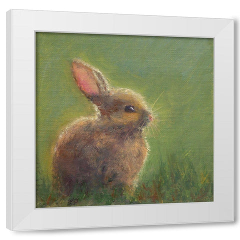 Winston White Modern Wood Framed Art Print by Wendling, Marilyn