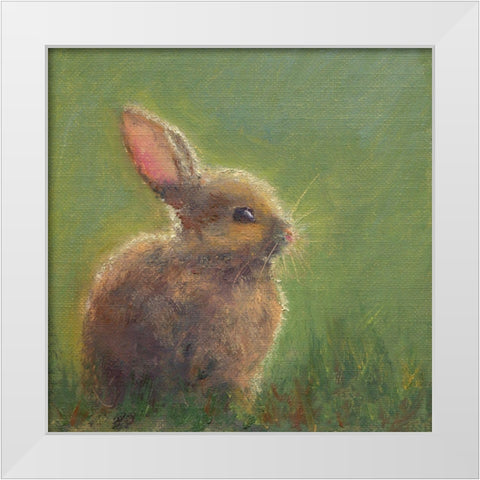 Winston White Modern Wood Framed Art Print by Wendling, Marilyn