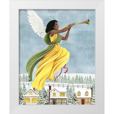 Christmas Angel I White Modern Wood Framed Art Print by Popp, Grace