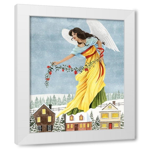 Christmas Angel II White Modern Wood Framed Art Print by Popp, Grace