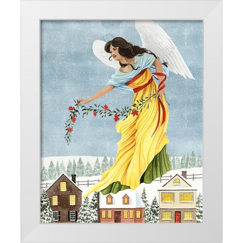 Christmas Angel II White Modern Wood Framed Art Print by Popp, Grace
