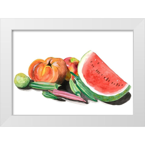 Farmers Market II White Modern Wood Framed Art Print by Longley, Alicia