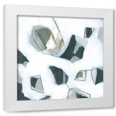 Marble Flecks I White Modern Wood Framed Art Print by Vess, June Erica