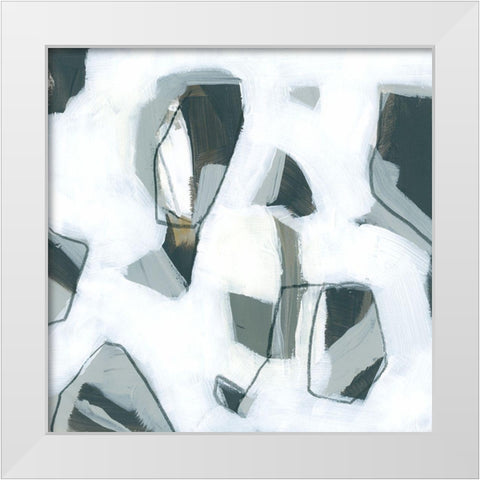 Marble Flecks III White Modern Wood Framed Art Print by Vess, June Erica