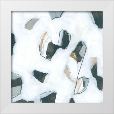 Marble Flecks IV White Modern Wood Framed Art Print by Vess, June Erica