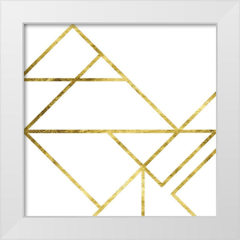 Gilded Angle I White Modern Wood Framed Art Print by Vess, June Erica