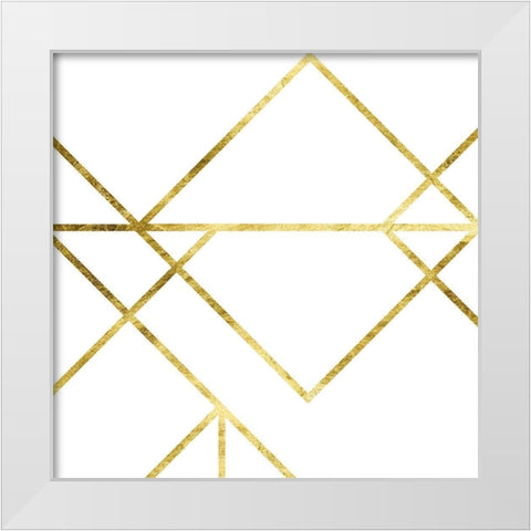 Gilded Angle II White Modern Wood Framed Art Print by Vess, June Erica