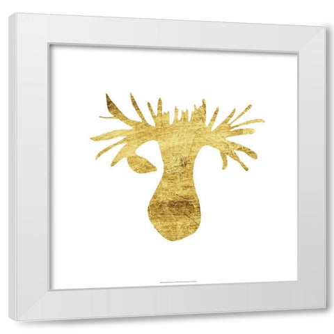 Gilded Silhouette I White Modern Wood Framed Art Print by Vision Studio