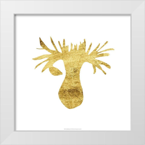 Gilded Silhouette I White Modern Wood Framed Art Print by Vision Studio