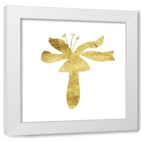 Gilded Silhouette III White Modern Wood Framed Art Print by Vision Studio