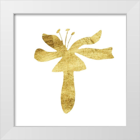 Gilded Silhouette III White Modern Wood Framed Art Print by Vision Studio