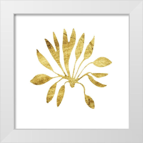 Gilded Silhouette IV White Modern Wood Framed Art Print by Vision Studio