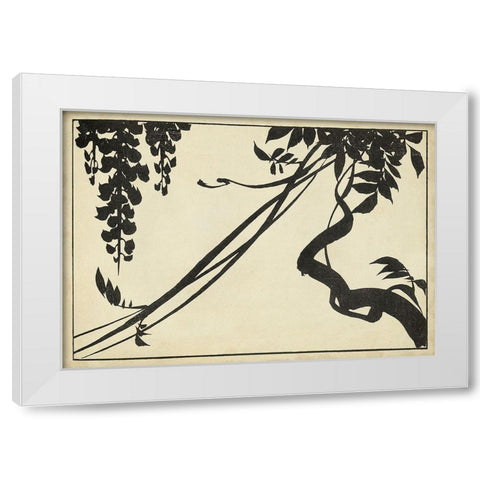 Japanese Wisteria II B White Modern Wood Framed Art Print by Unknown