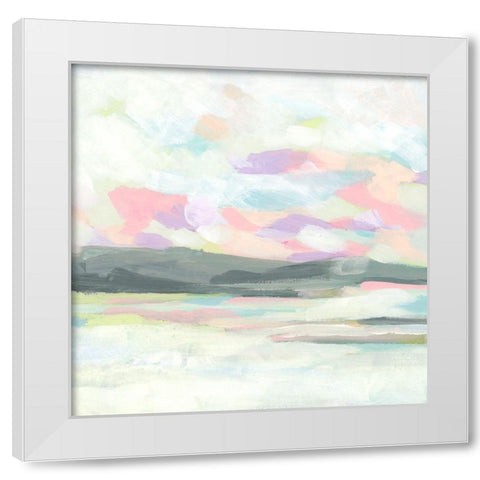 Candied Coast I White Modern Wood Framed Art Print by Vess, June Erica