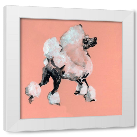 A Very Pop Modern Dog II White Modern Wood Framed Art Print by Cartissi