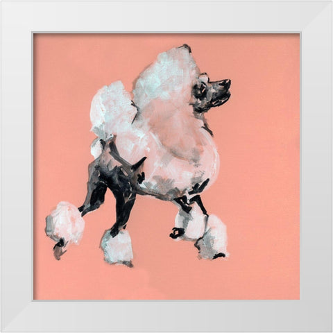 A Very Pop Modern Dog II White Modern Wood Framed Art Print by Cartissi