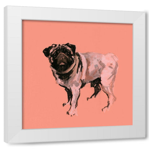 A Very Pop Modern Dog VII White Modern Wood Framed Art Print by Cartissi