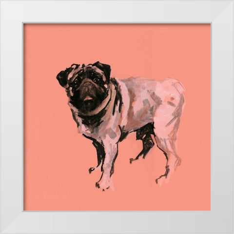 A Very Pop Modern Dog VII White Modern Wood Framed Art Print by Cartissi